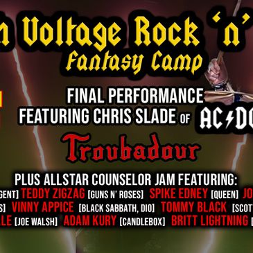 HIGH VOLTAGE ROCK N ROLL FANTASY CAMP - THURSDAY FEBRUARY 15 - SUNDAY  FEBRUARY 18, 2024, Rock and Roll Fantasy Camp