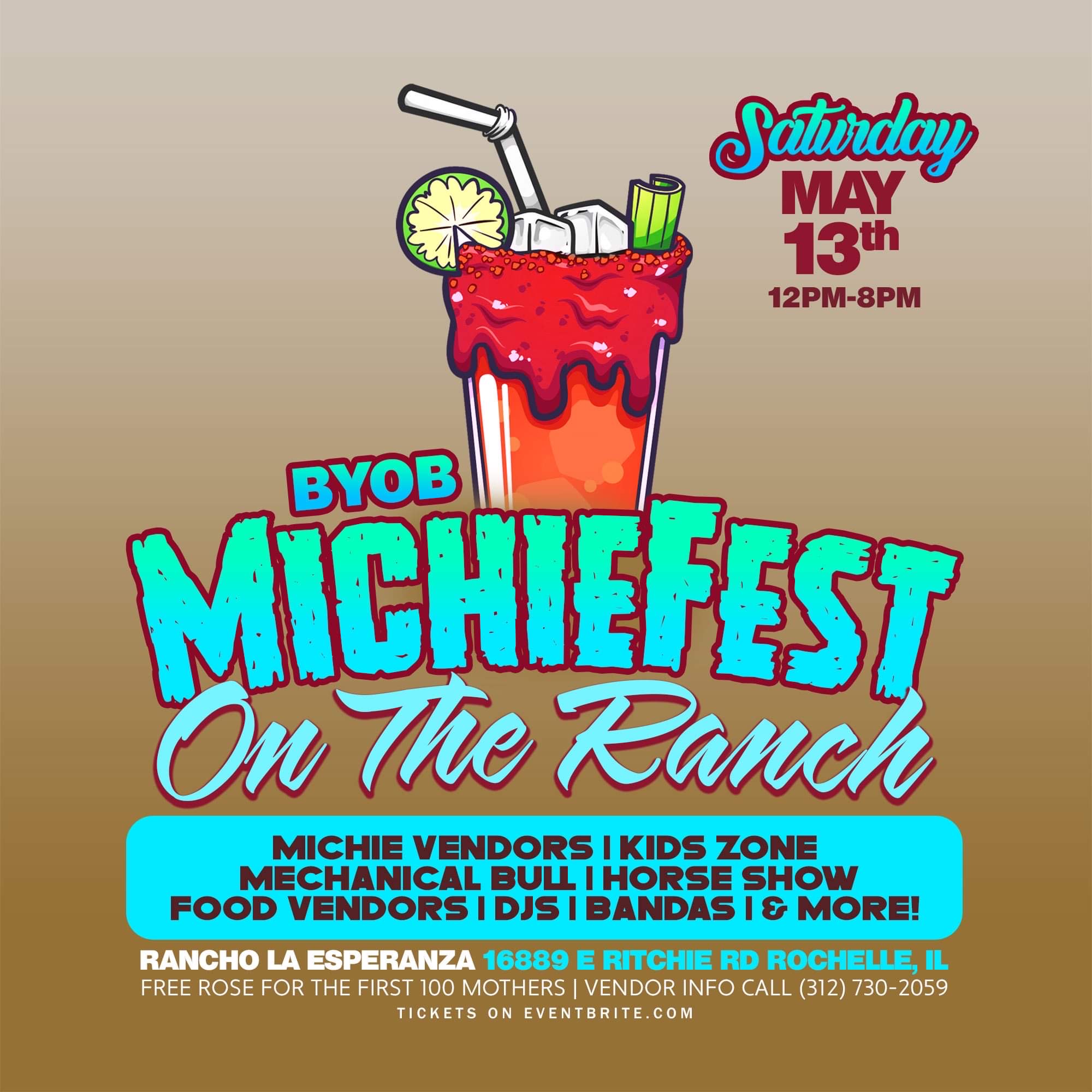 Buy tickets to Michelada Fest on The Ranch (BYOB) Rochelle IL on May 13