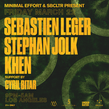 Minimal Effort x SBCLTR: Sébastien Léger, Stephan Jolk & Khe-img
