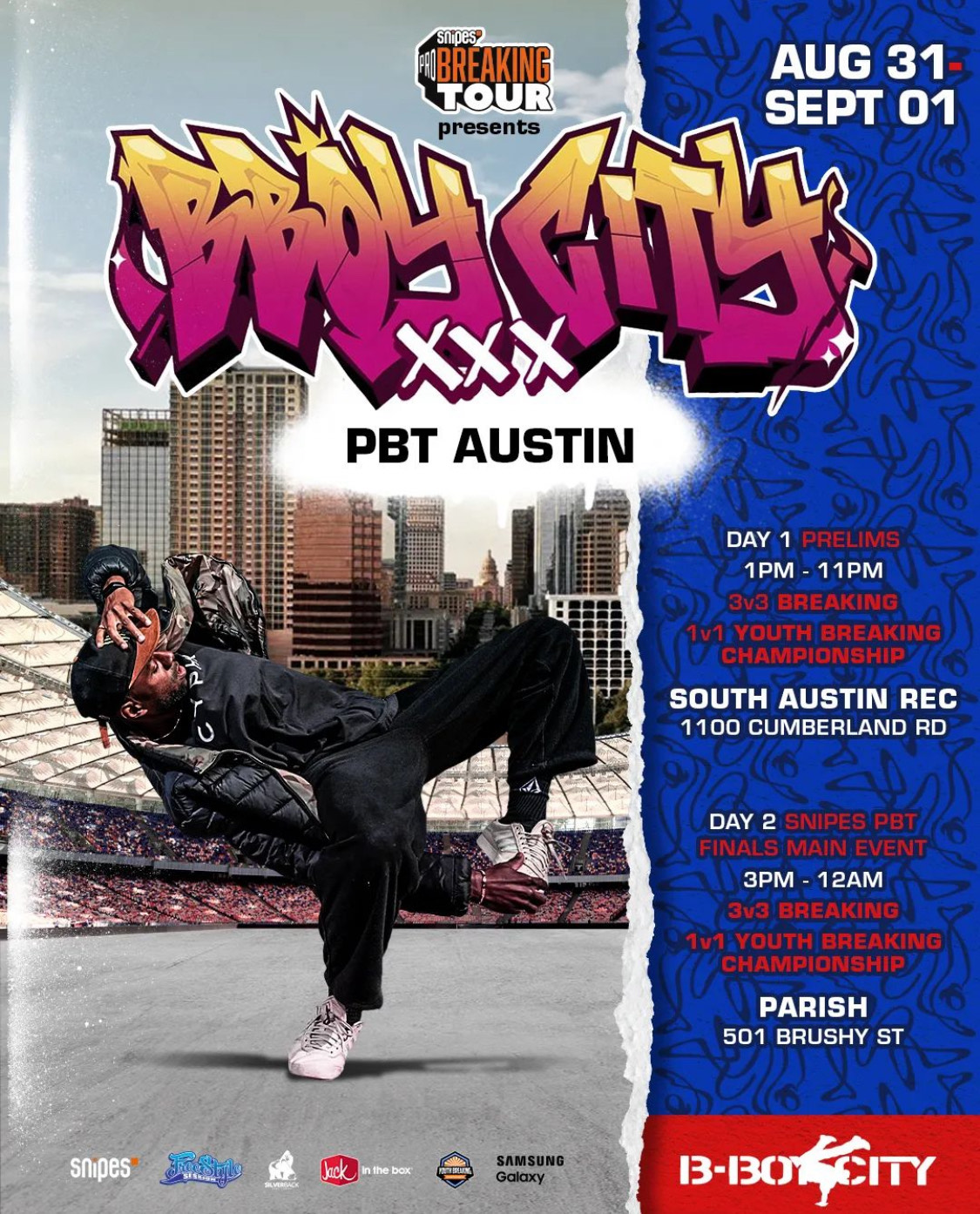 Buy tickets to Bboy City XXX in Austin on September 1, 2024